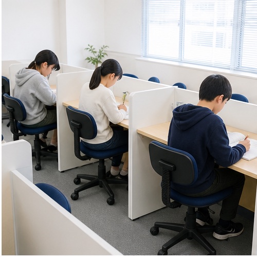 灯台個別塾の自習席